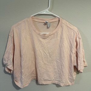 H&M Pink Cropped T-Shirt